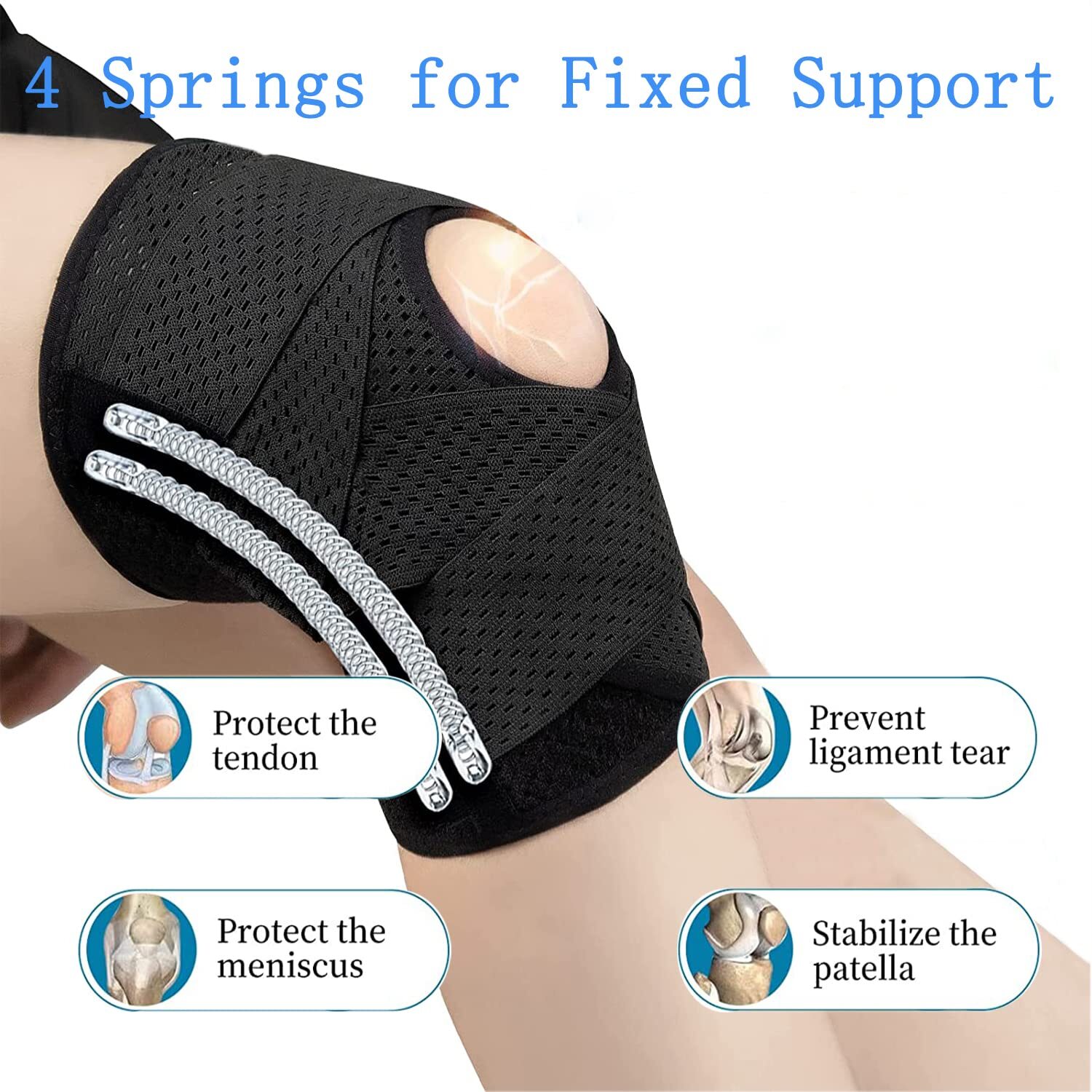 Breathable Knee Support Brace Patella Joint Pain Arthritis Relief Wrap Sport Gym