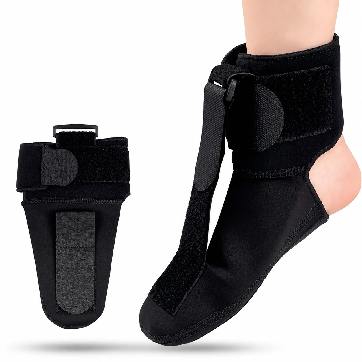 Plantar Fasciitis Night Splint Adjustable Foot Brace Heel Pain Relief Black