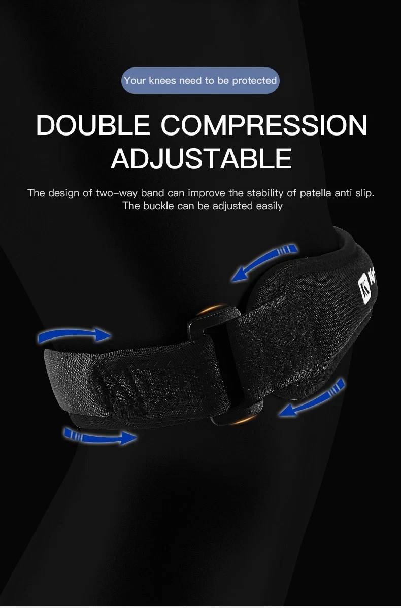 Adjustable Knee Patellar Tendon Support Strap Compression Brace for Sports Runni