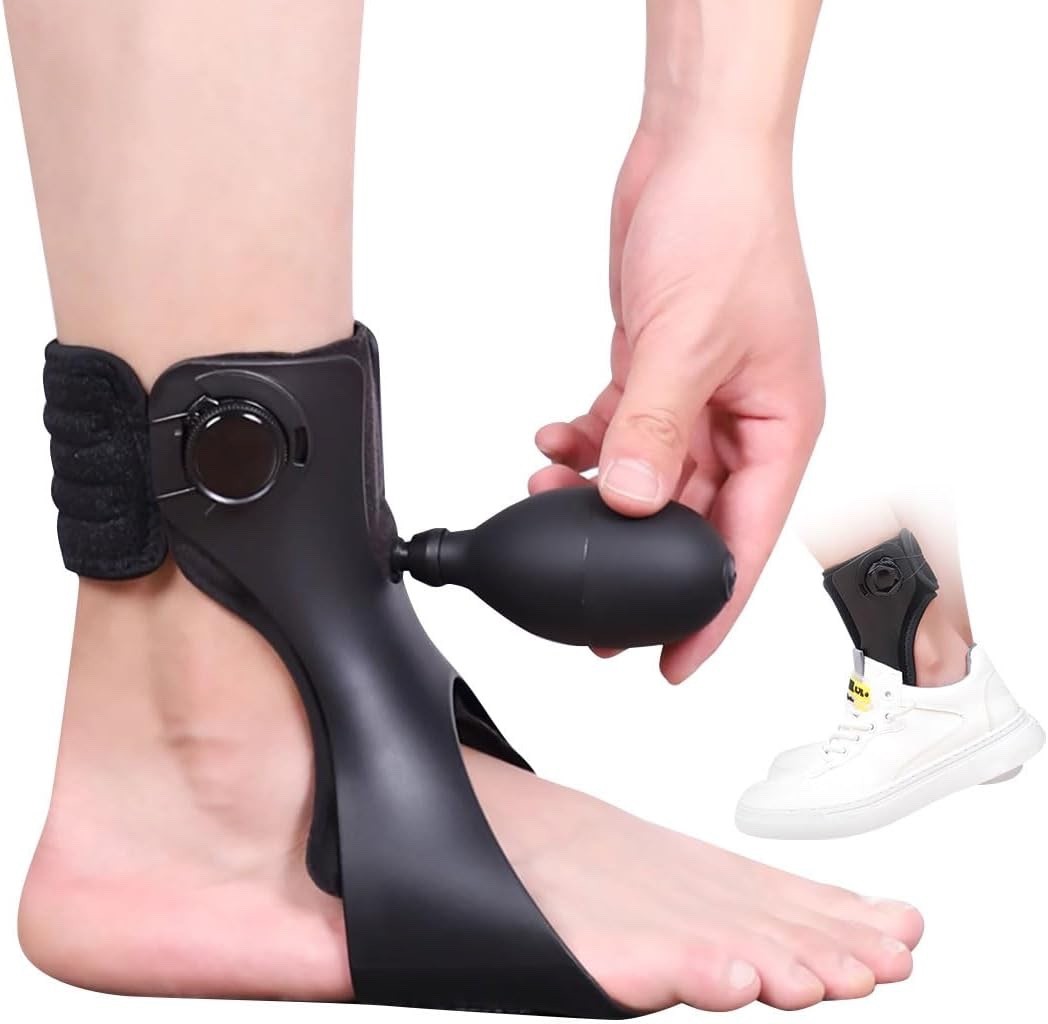 Inflatable AFO Foot Drop Brace Ankle Stabilizer Left Foot Small – Open Box