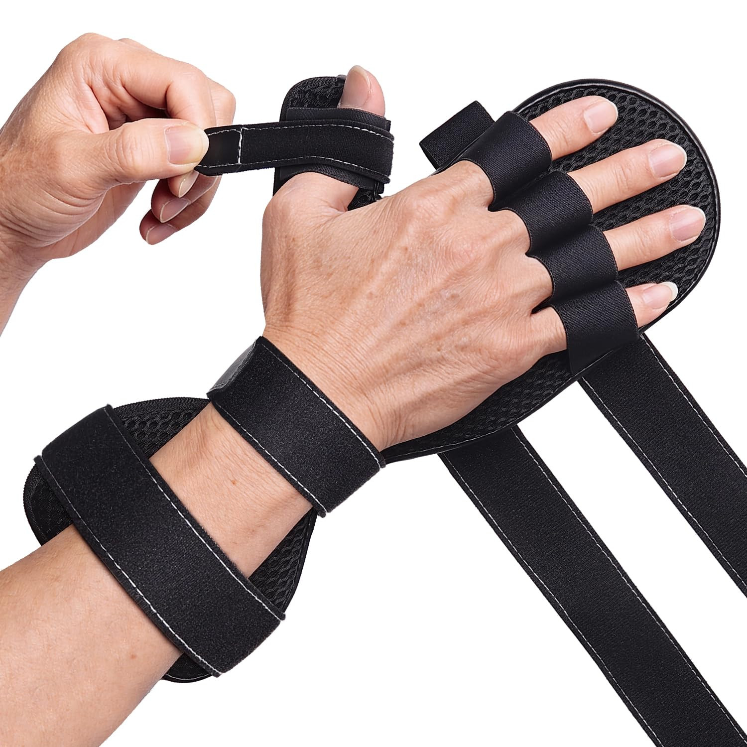 Stroke Hand Brace Splint for Straightening Fingers with 5 Fingers Resting Suppor