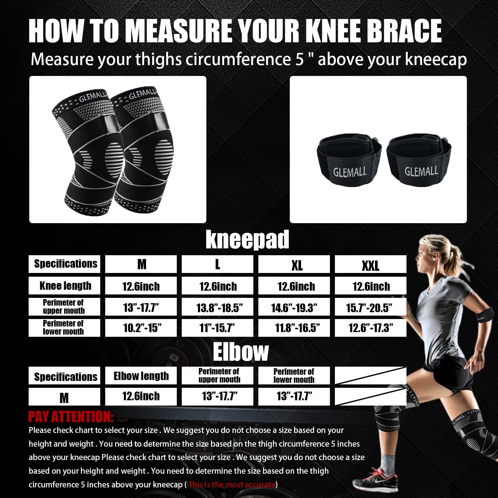 Knee Compression Sleeve for Knee Pain Relief – knee Brace with Side Stabilize…