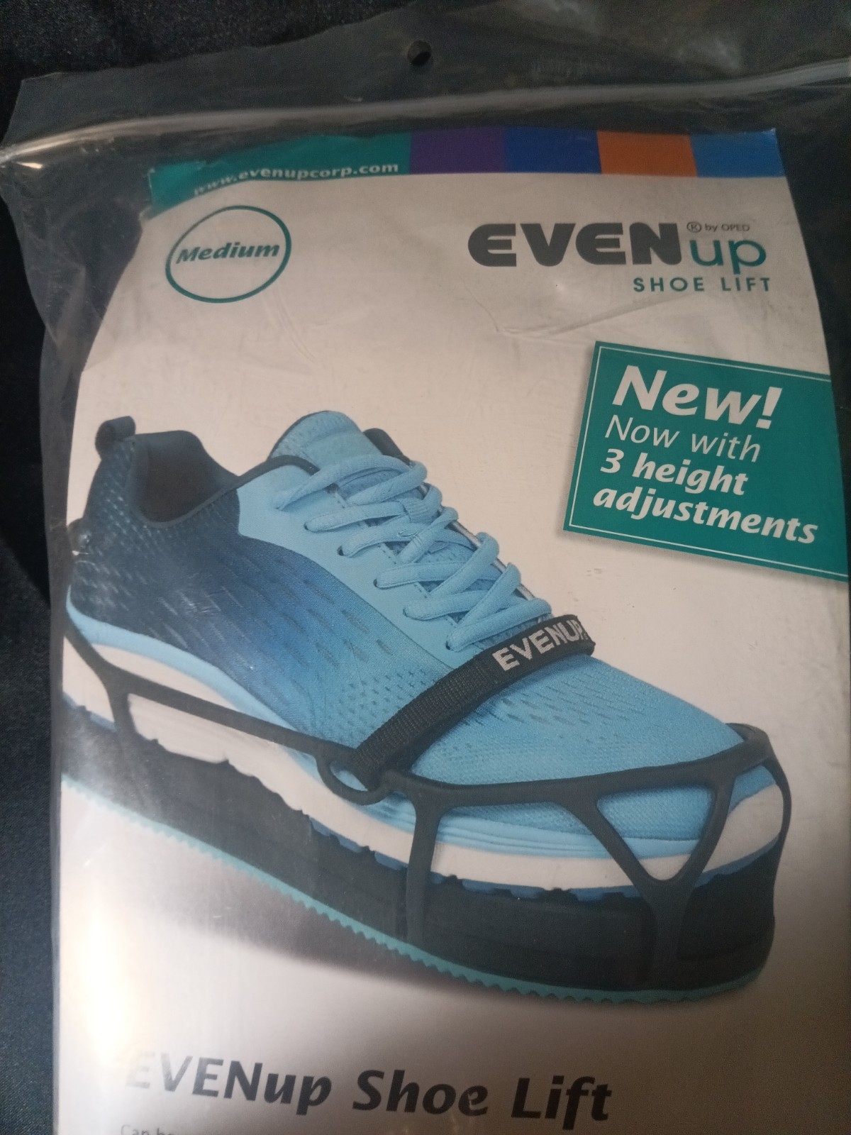 EvenUp Shoe Lift-Size Medium – Size 8.5 – 10.5 Mens or 9 – 11 Womens – Brand New