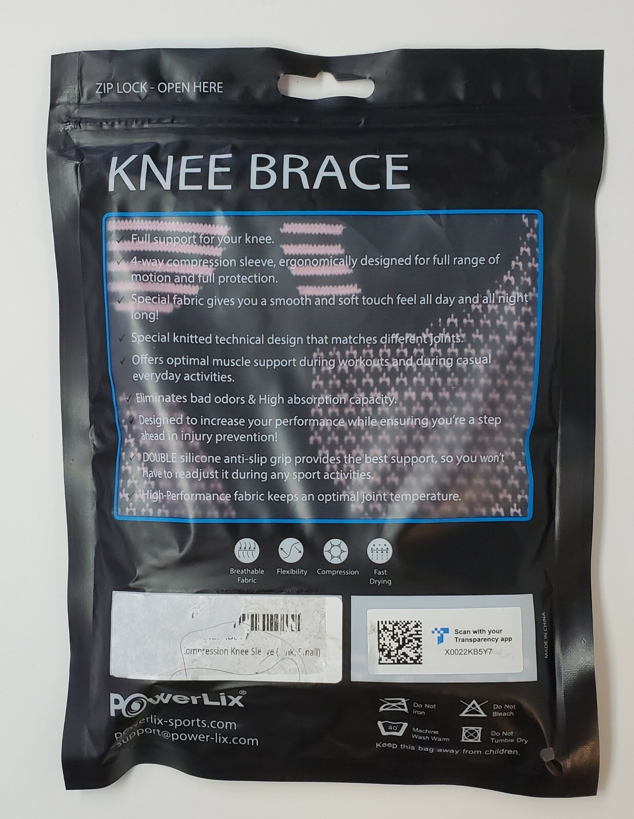 Knee Brace Pink Black Flexible Compression brace Small Unisex
