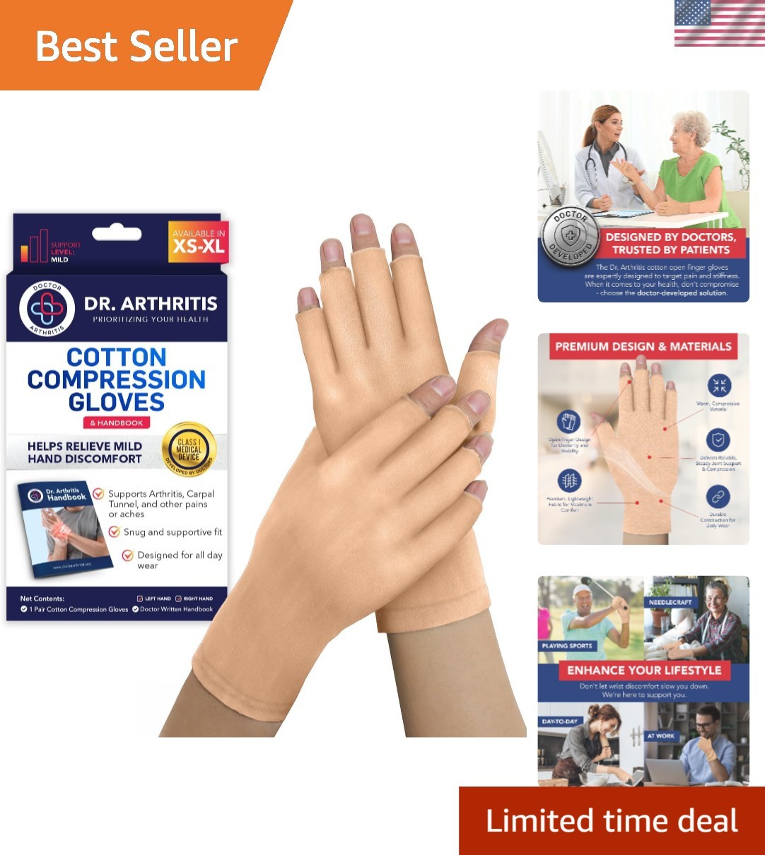Comfortable Cotton-Spandex Gloves for Pain Relief – Ideal for Raynaud’s Syndrome