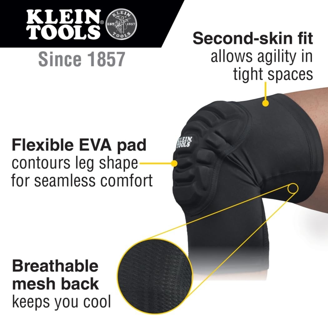 60492 Knee Pads Lightweight Padded Sleeve Mesh Elastic Cuff Silicone _SALE OFF
