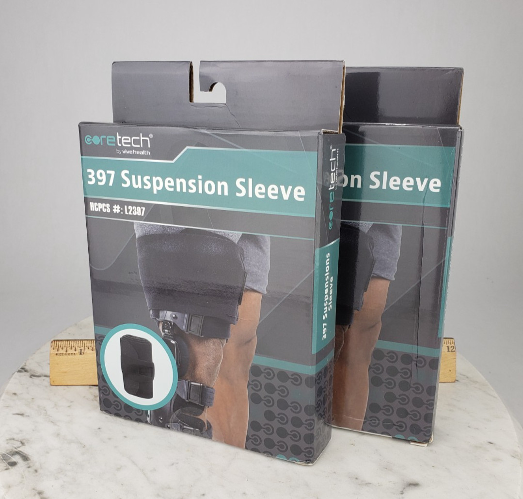 2x Coretech 397 Suspension Sleeve L2397 Knee Brace Support Anti-Slip Cover NEW