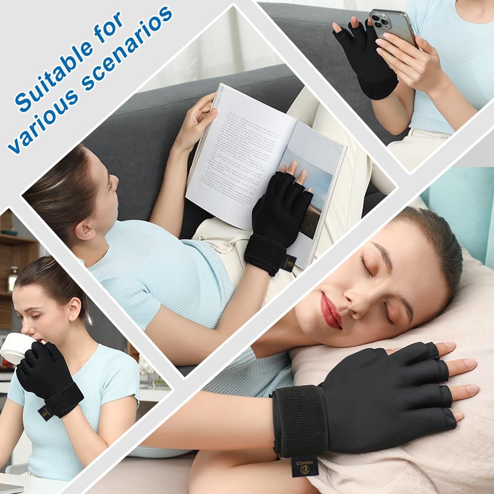 Compression Hand Ice Pack Glove for Arthritis Pain Relief,Adjustable Wrist St…