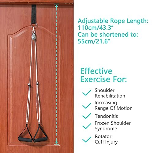 Shoulder Pulley System for Physical Therapy and Rotator Cuff Recovery
