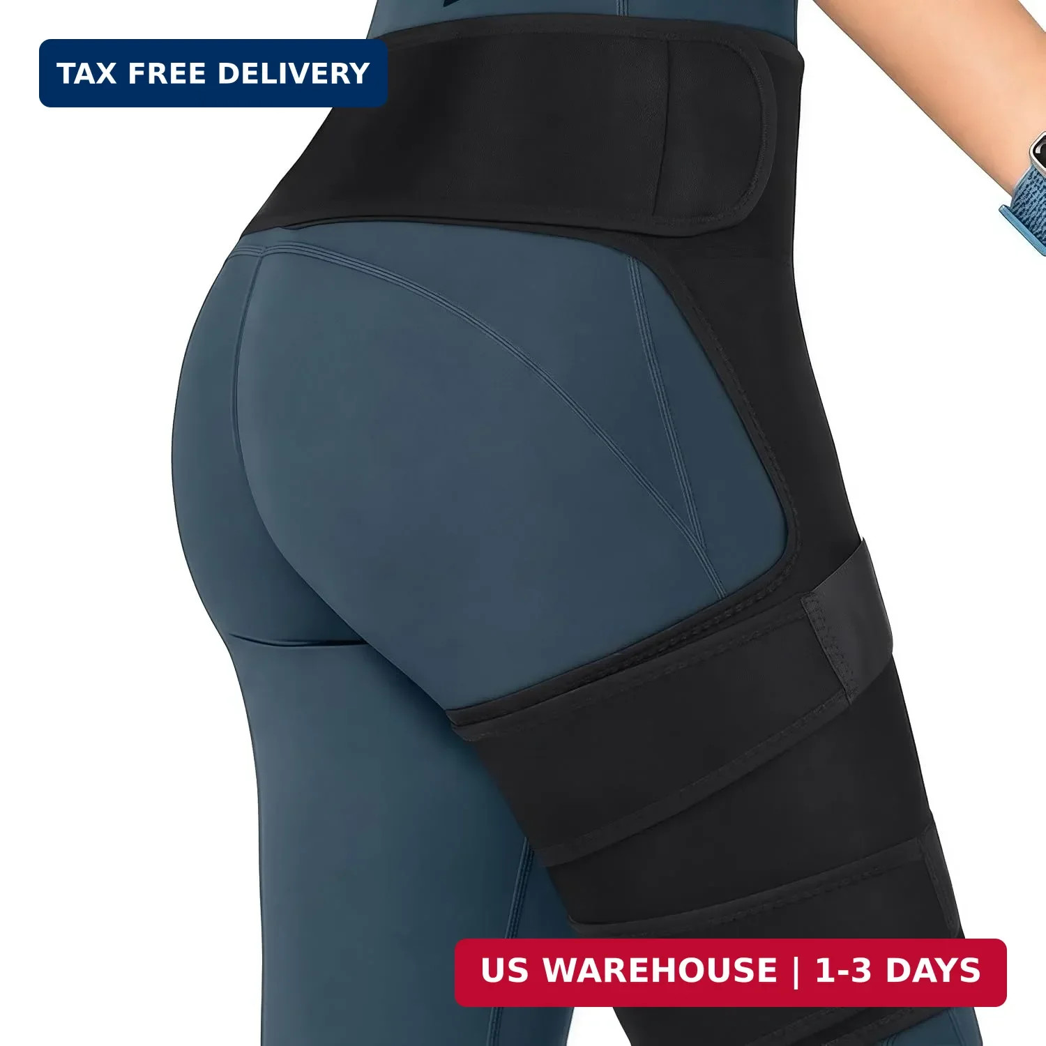 Hip Brace for Men/Women – Sciatica Pain Relief,Thigh Support,One Size Fits for A