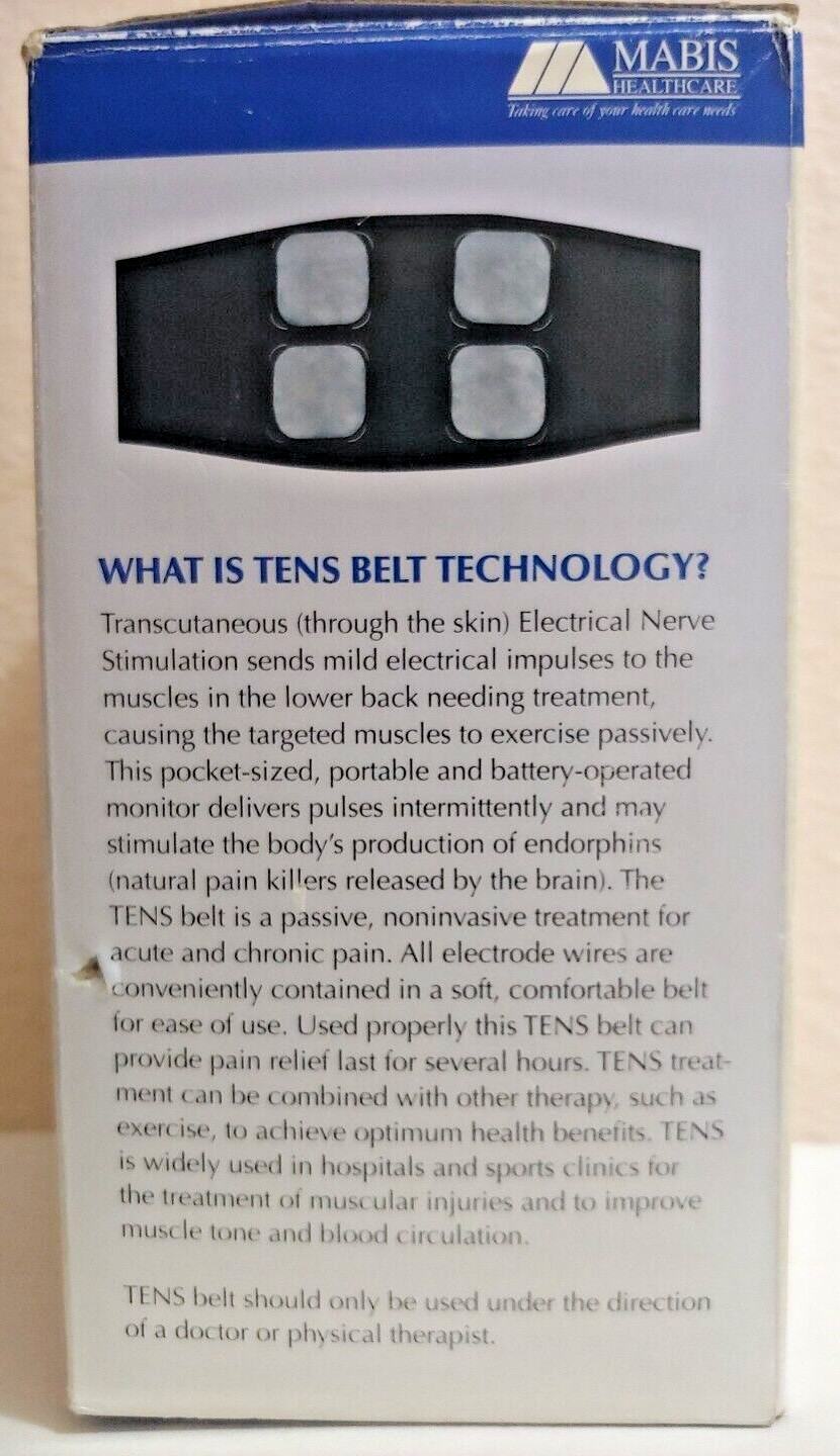 Mabis Back Pain Relief System With Tens Belt Technology