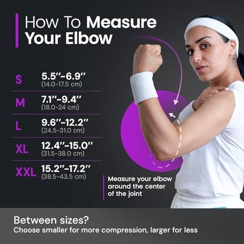 Elbow Brace for Tendonitis & Tennis Elbow Relief, Compression Sleeve for Arthrit