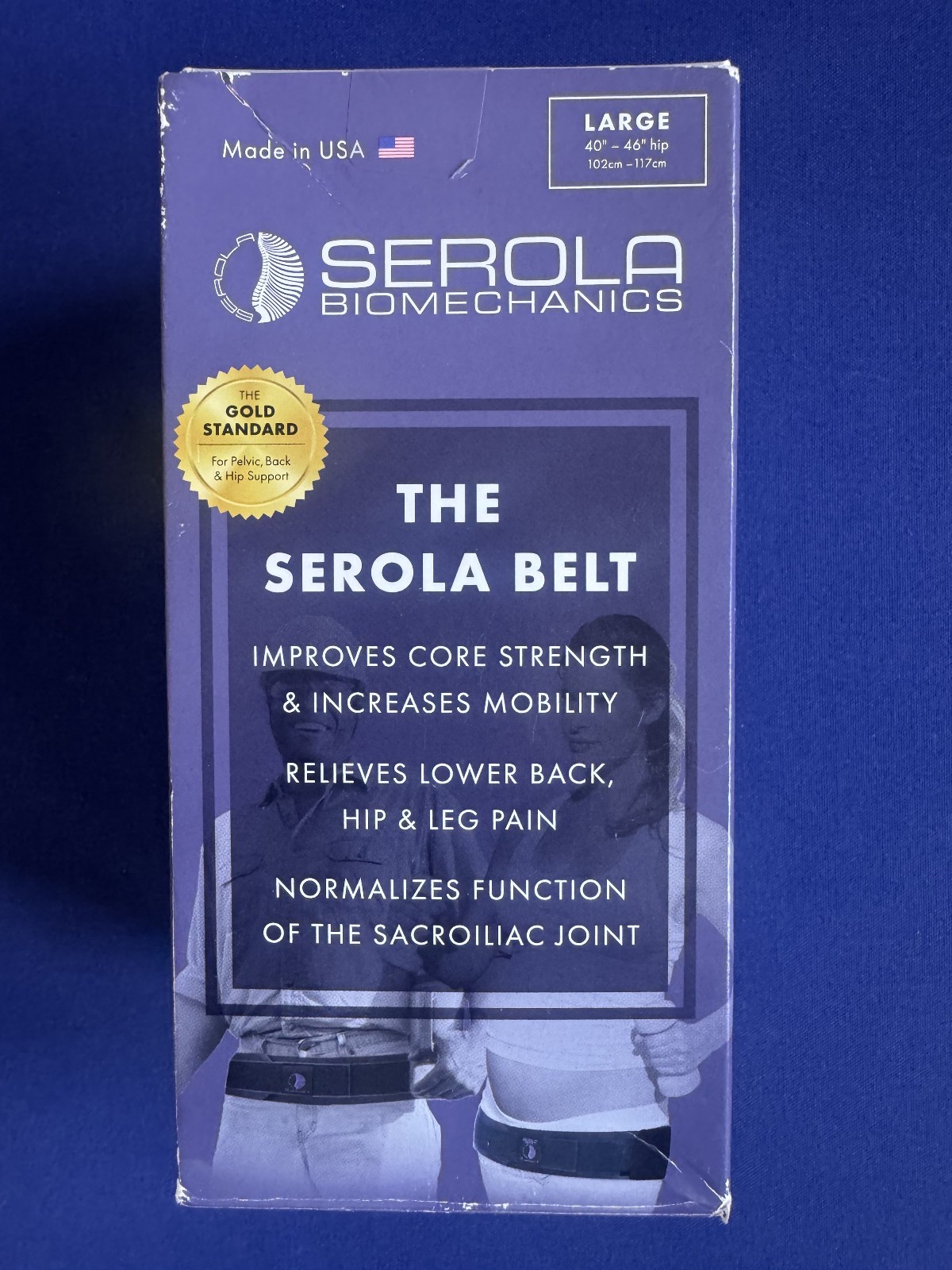 Serola Biomechanics Sacroiliac Belt Large 40″-46″ Hip Back Support • New, Sealed