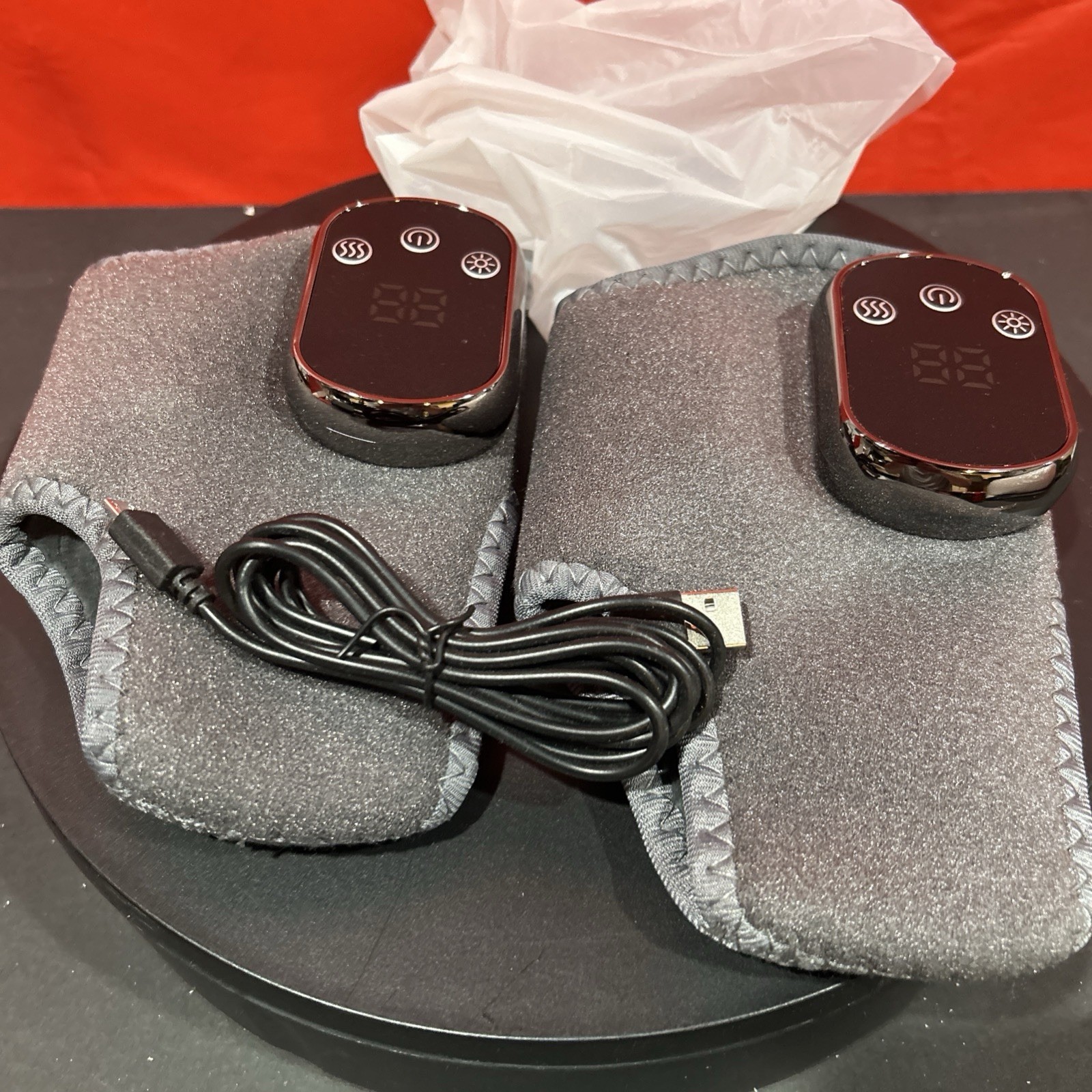2PACK!Cordless Neuropathy Foot Massager, Rechargeable Ankle Heating Pad forPain