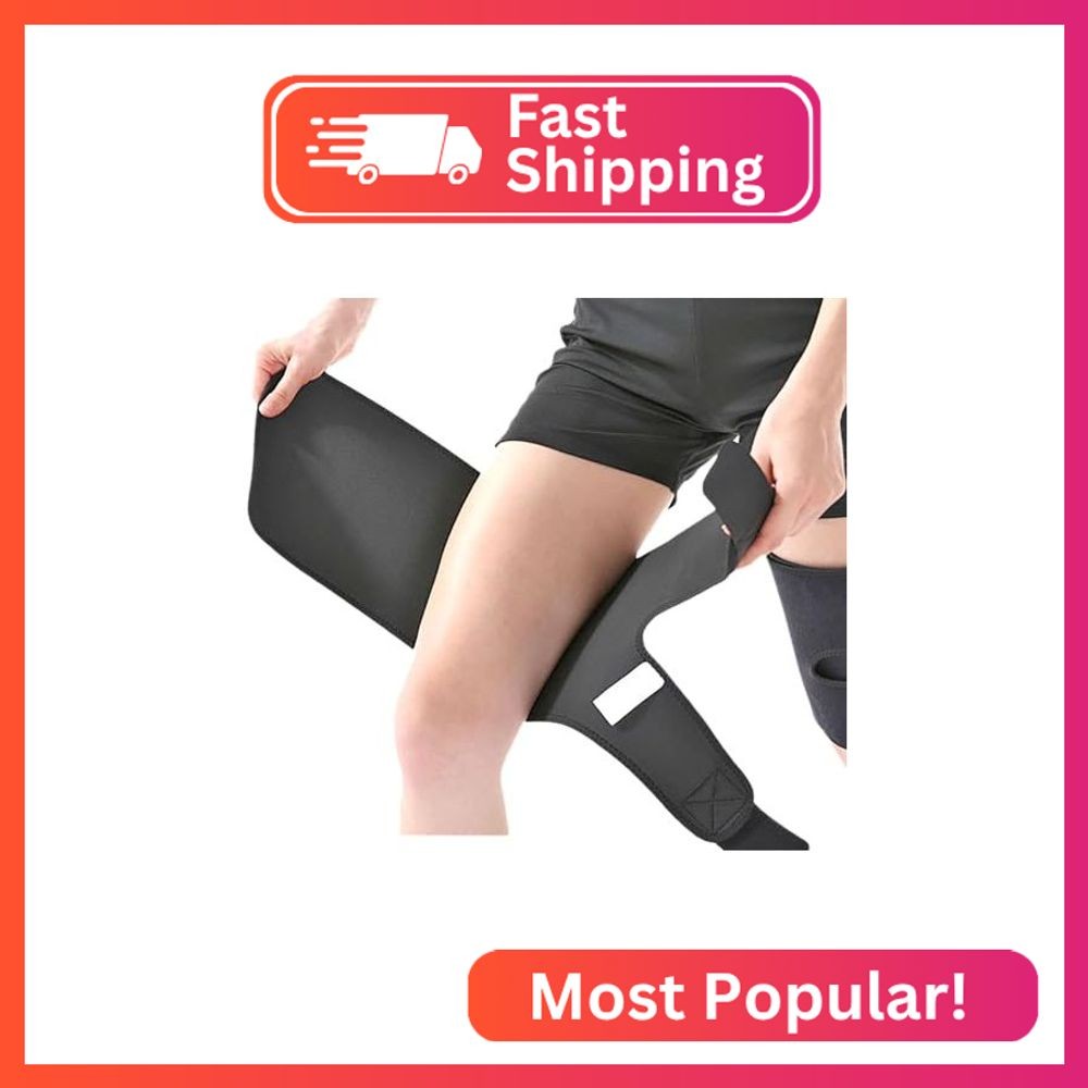 YIKANGHENG Thigh Brace Belt, 31 Inch x 7.8 Inch Chloroprene Rubber Adjustable Th