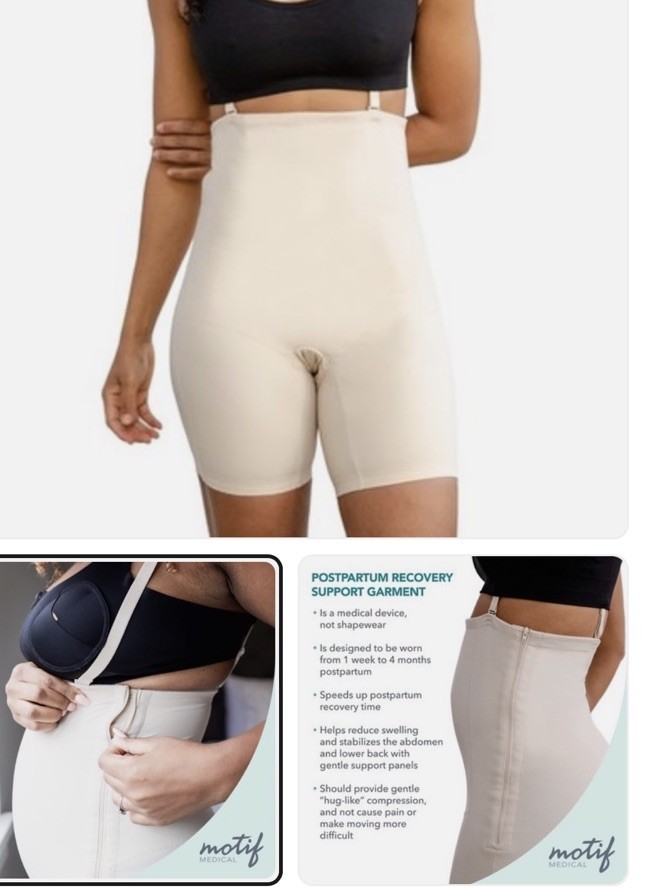 Motif Postpartum Girdle with Zipper – Recovery, Waist, Hips & Belly Toning Sz L