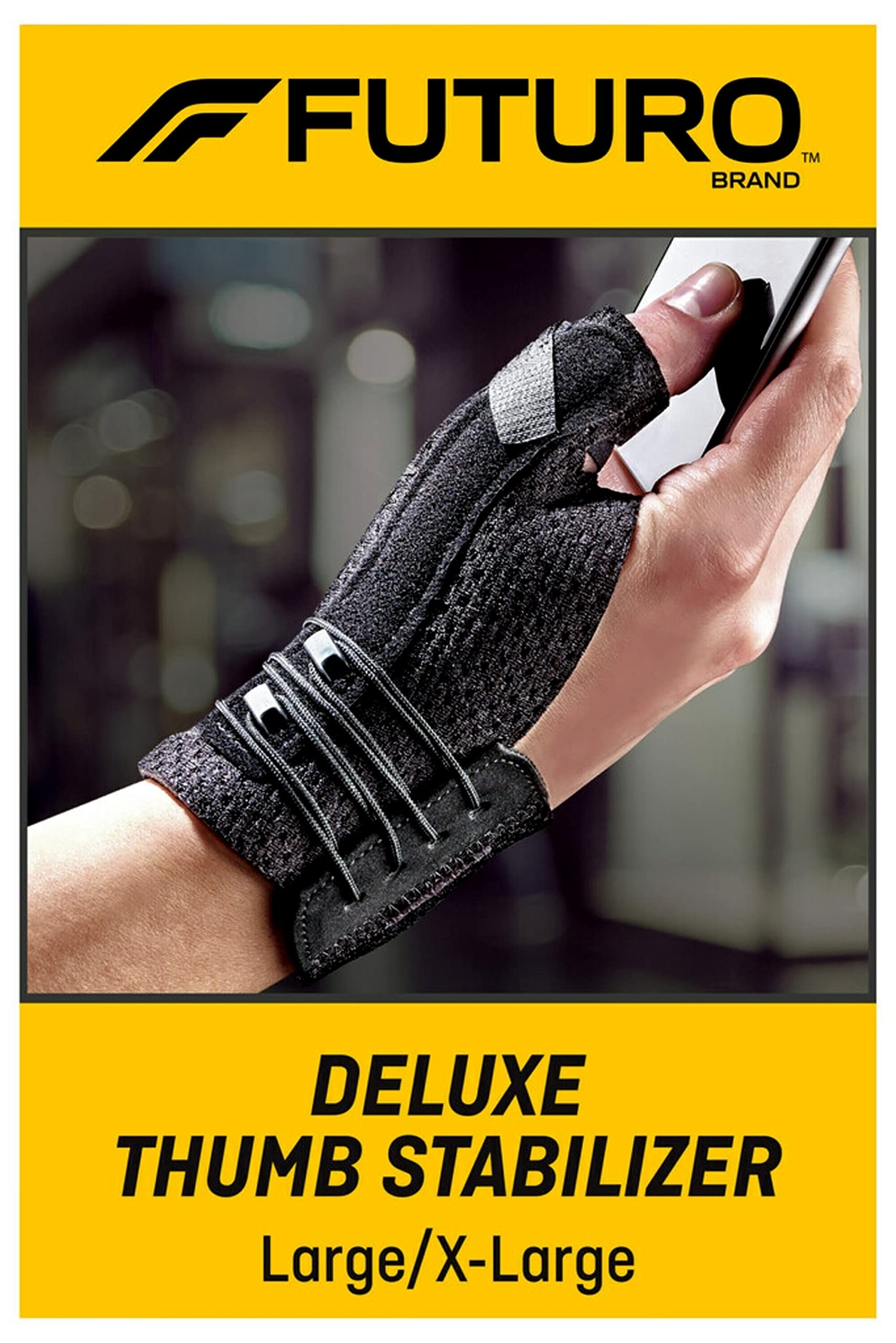 FUTURO Deluxe Thumb Stabilizer Large XL Black for Support and Comfort