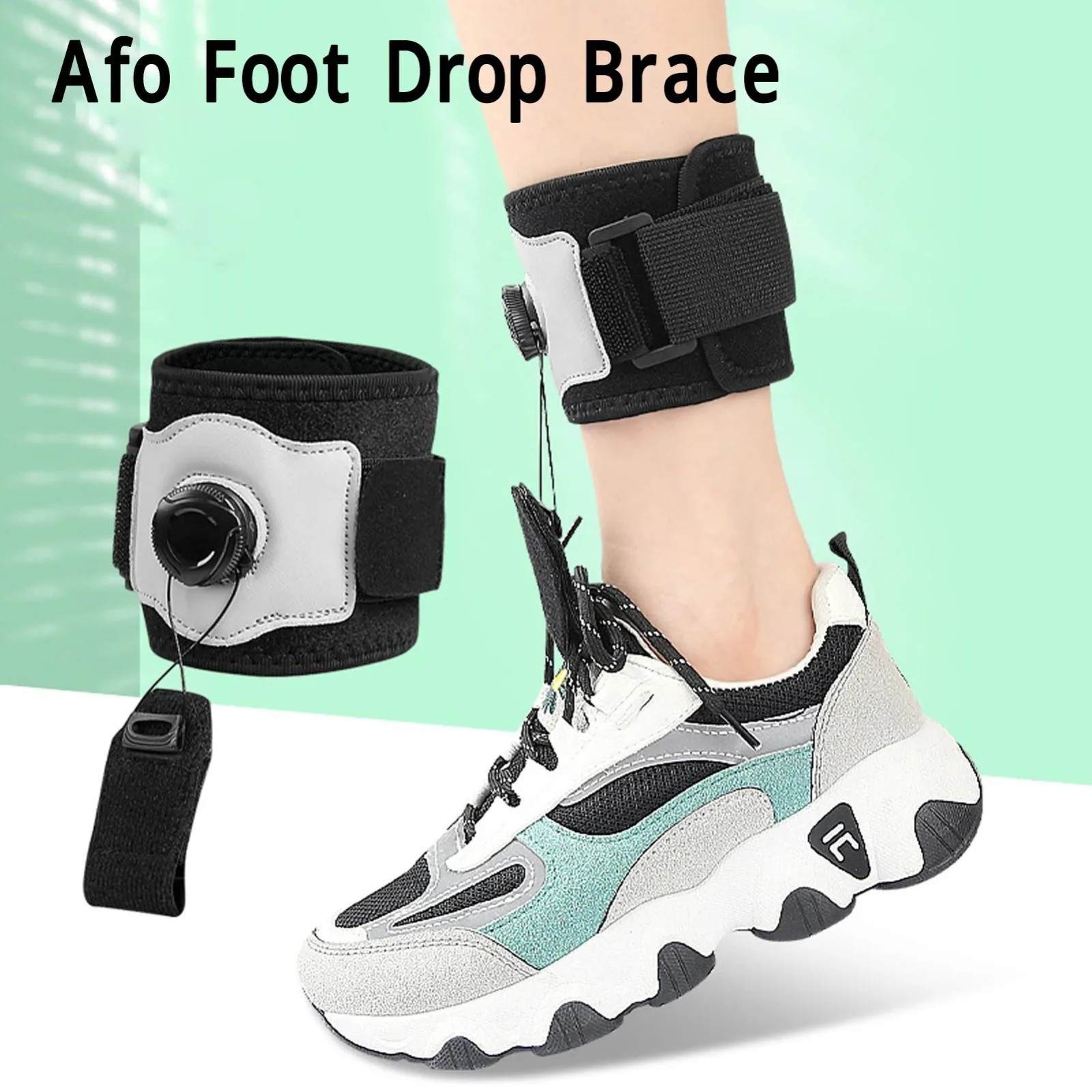 Afo Foot Drop Brace Knob Adjustable Left Right Foot Lifting Up Foot Drop Support