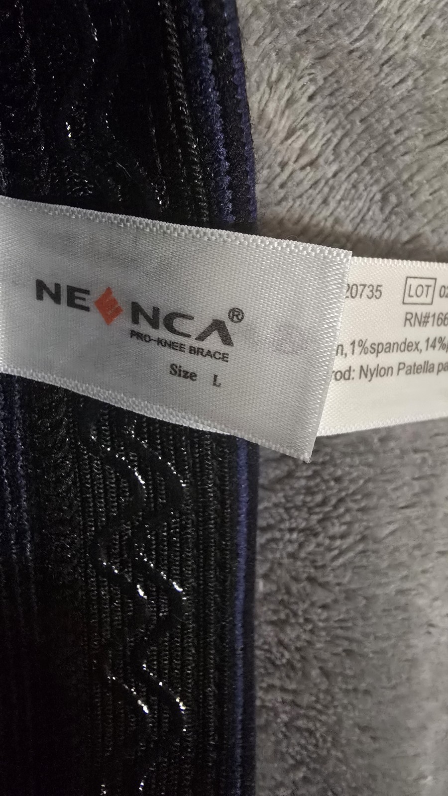NEENCA HX053 Knee Brace Support Sleeve, Size L, Blue/Black, Nylon Blend