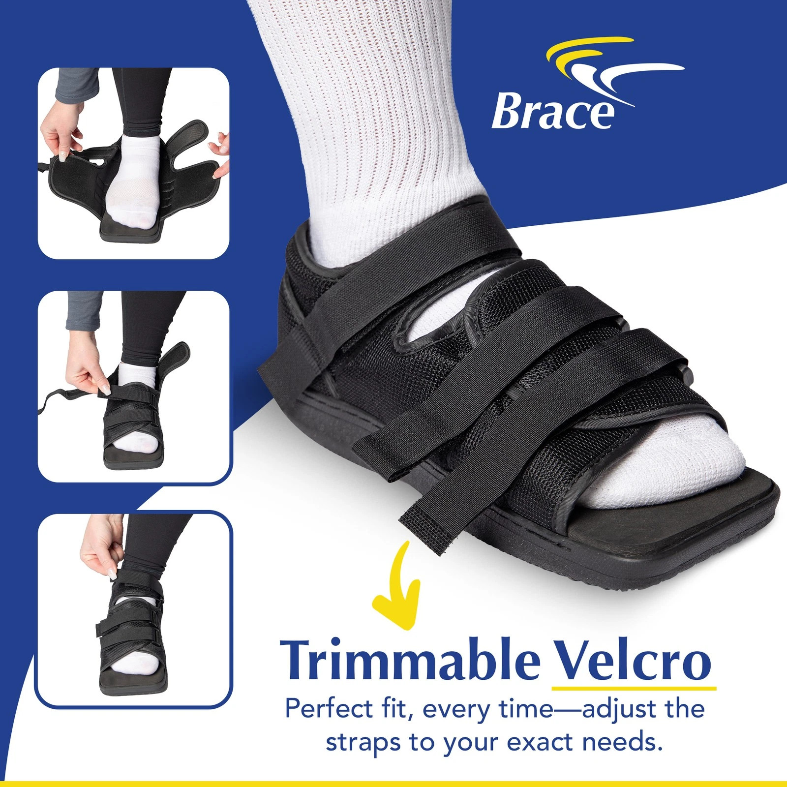 Braceability Post Op Shoe sz L Adjust Medical Walking Shoe Operation Unisex