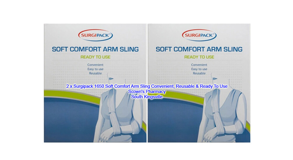 2 x Surgipack 1650 Soft Comfort Arm Sling Convenient, Reusable & Easy To Use