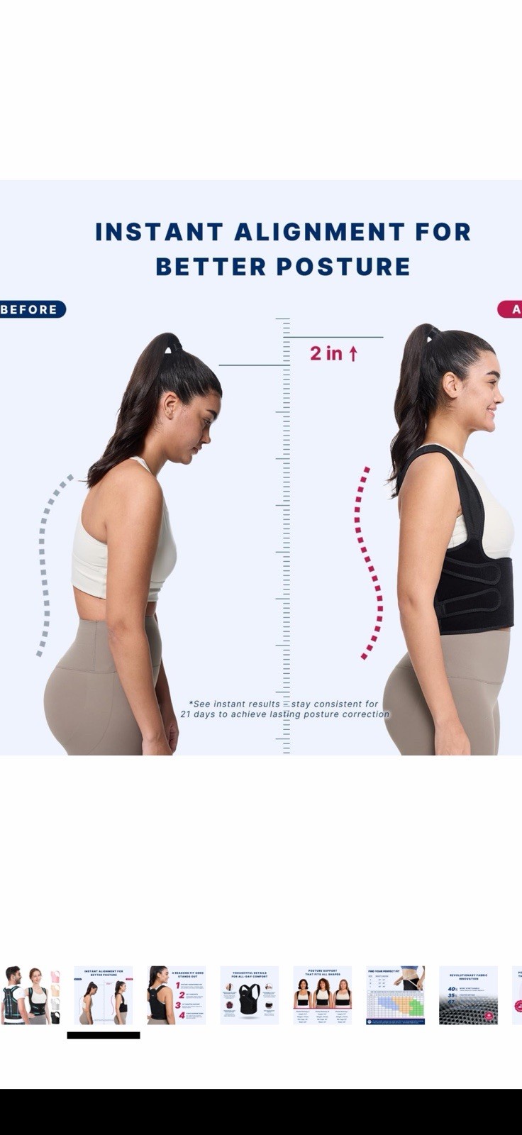 **Fit Geno Back Brace Posture Corrector – Adjustable Full Back Support for Men &