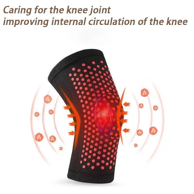 Wormwood Knee Support Brace Heating Latex Compression Knee Pain Relief Sleeve