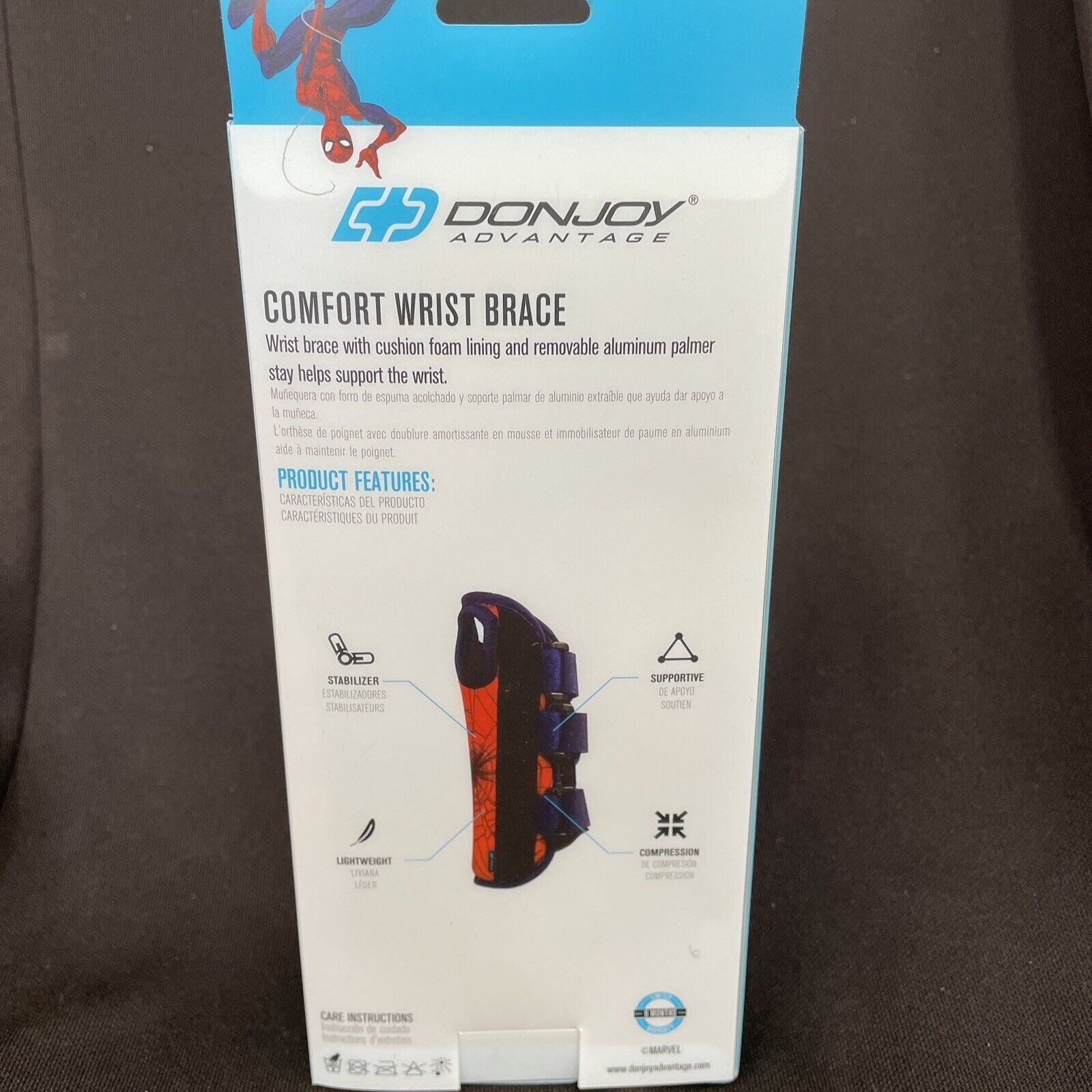 Donjoy Marvel Spiderman Pediatric Left Wrist Brace Cushion Lining & Palm Stay