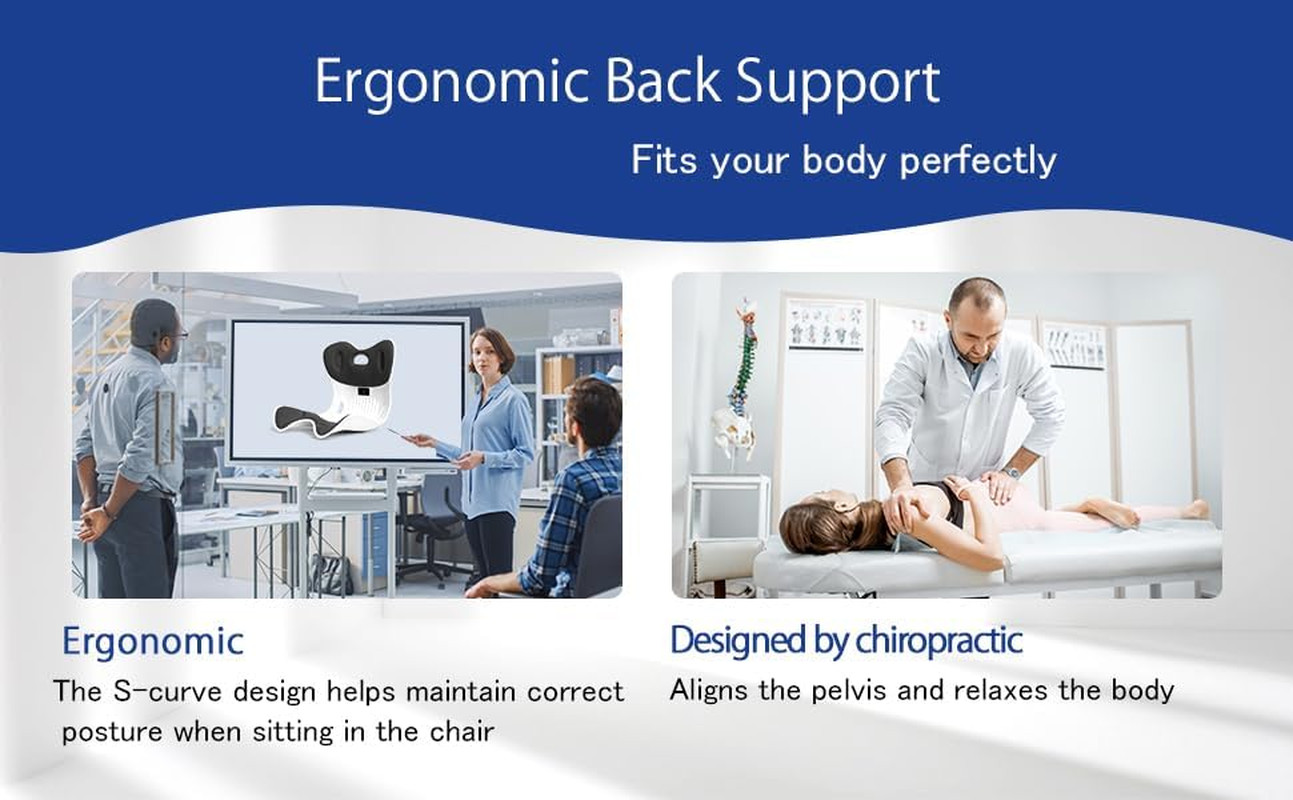 Ergonomic Back Support Office Chair Posture Correction Back Tailbone Pain Relief