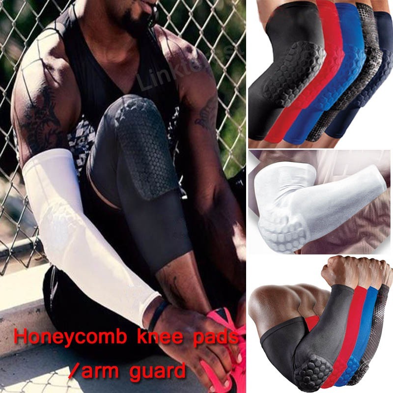 Knee Pad Basketball Leg Protector Long Crashproof Antislip Honeycomb Sleeve New