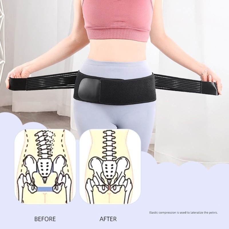 Adjustable Sacroiliac Joint Belt for Women Men Lower Back Pelvis Support Belt