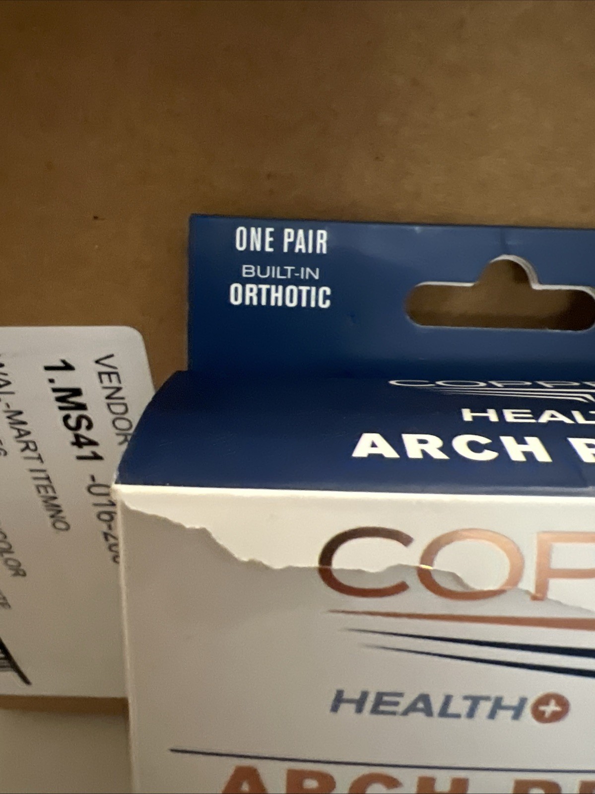 Copper Fit Health Unisex Arch Relief Plus Built-In Orthotic Support One Pair
