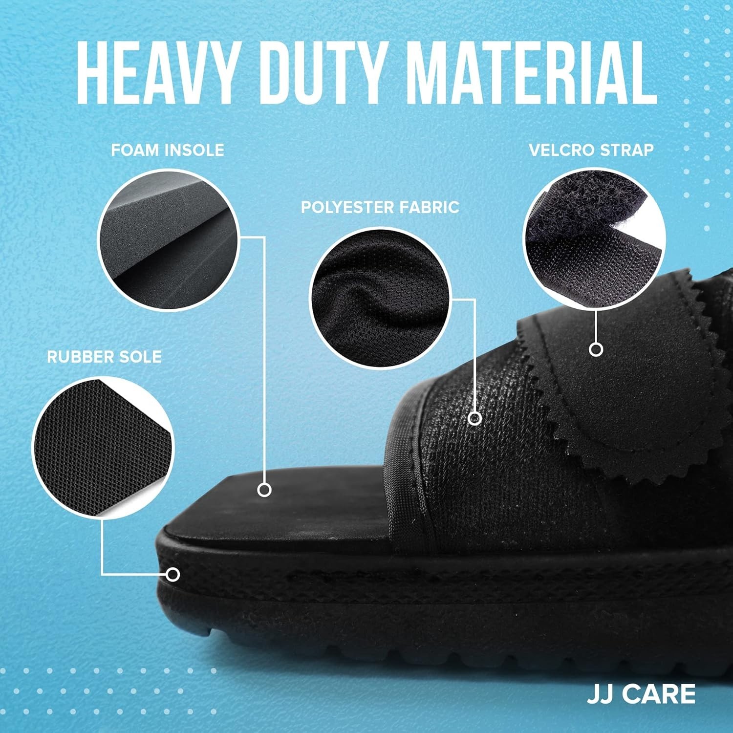 JJ CARE Post Op Shoe Medical Walking Cast for Broken Foot Toe Ankle Surgery Larg