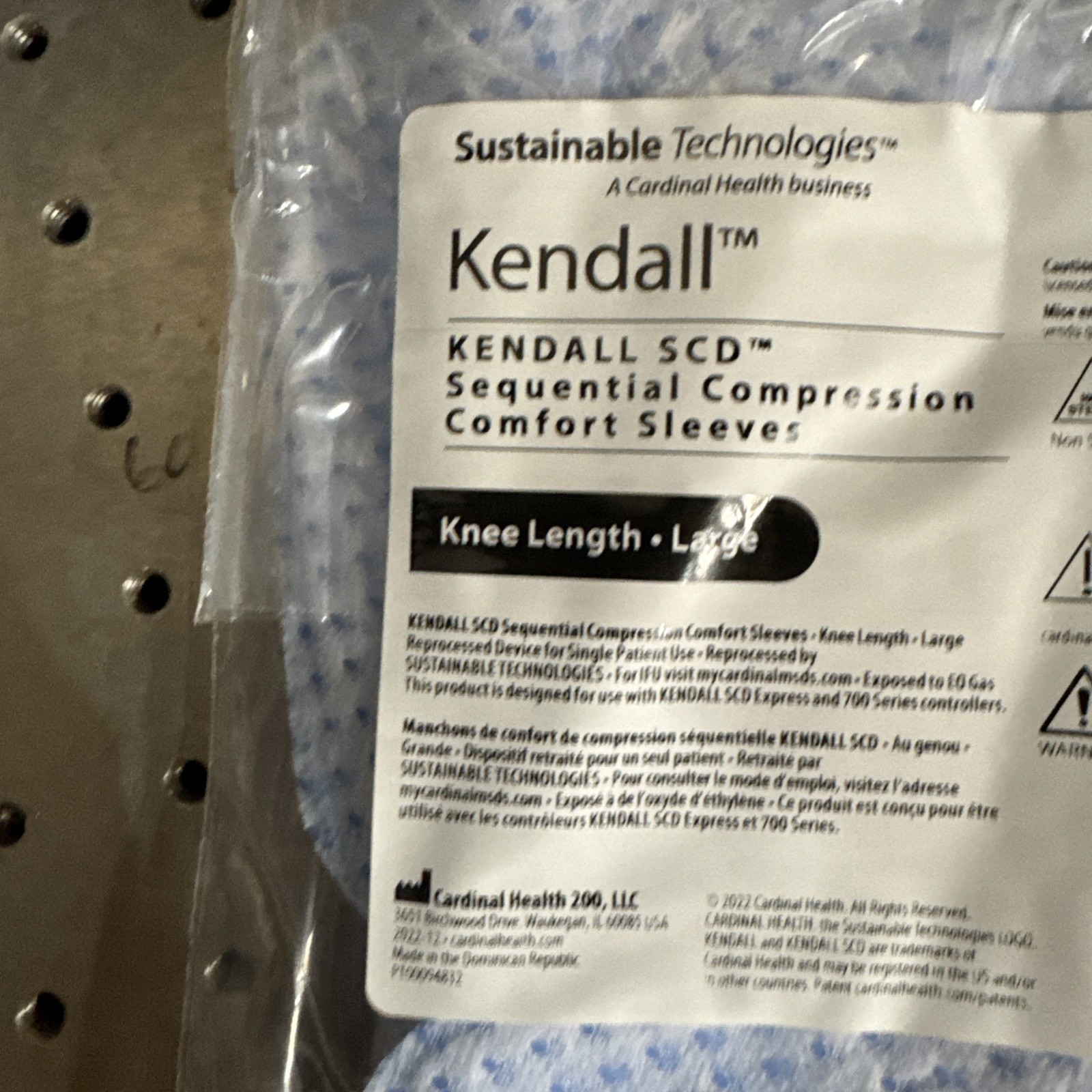 KENDALL SCD Sequential Compression Comfort Sleeves Knee Large 74023R Box Of 5