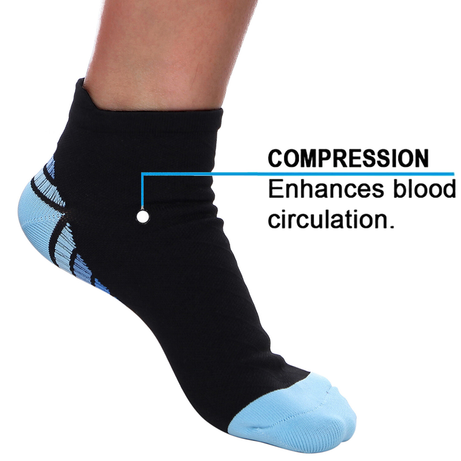 COPPER Compression Socks Arch Ankle Running Support Plantar Fasciitis Swelling