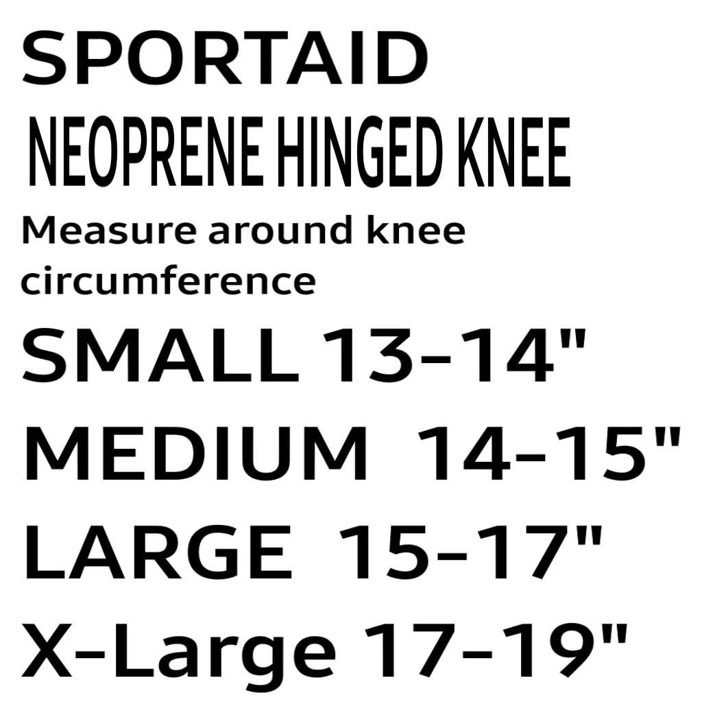 Sport Aid Neoprene Hinged Knee Small(13-14″ Knee Circ.)