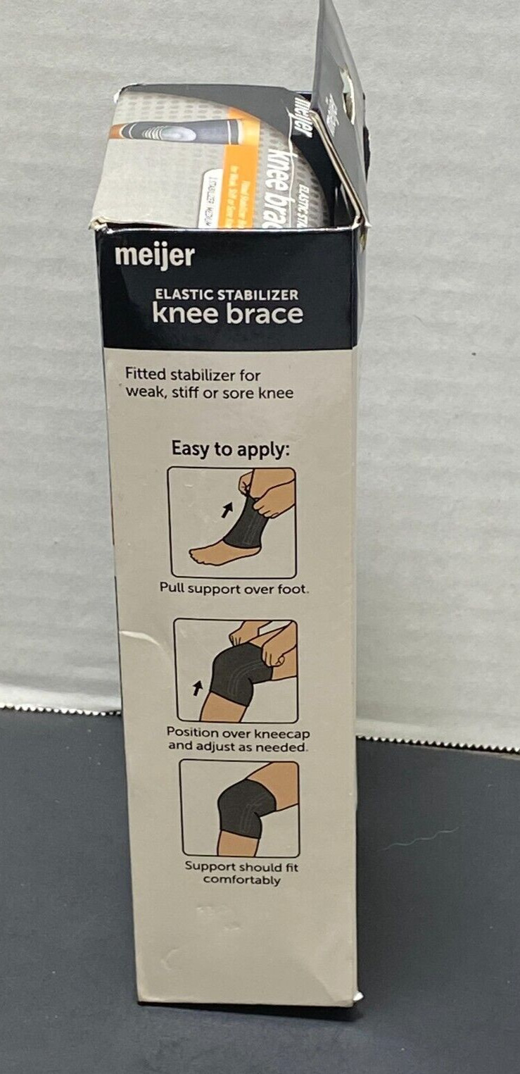New Meijer Brand Elastic Stabilizer Knee Brace Size Medium