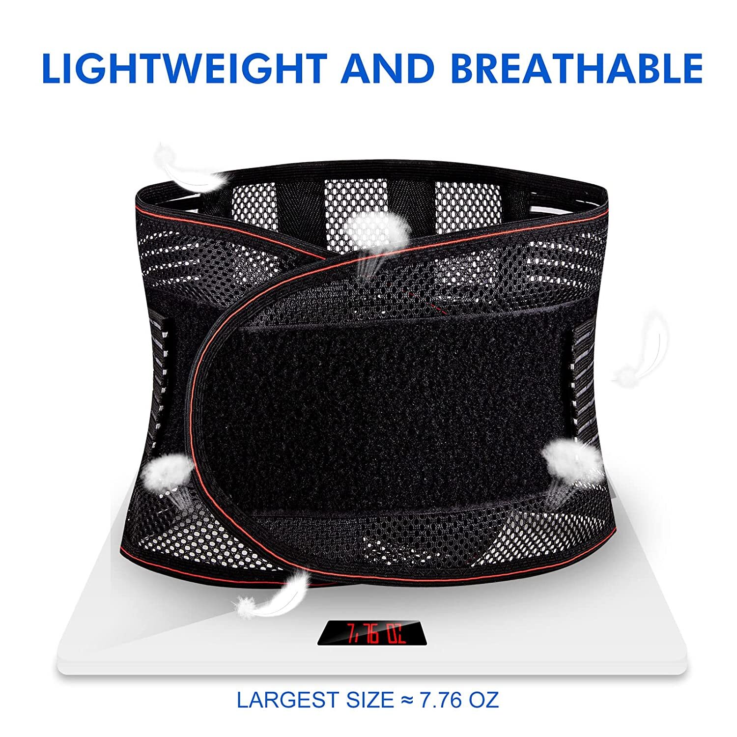 Adjustable Breathable Lumbar Support Lower Waist Back Belt Brace Pain Relief WDG