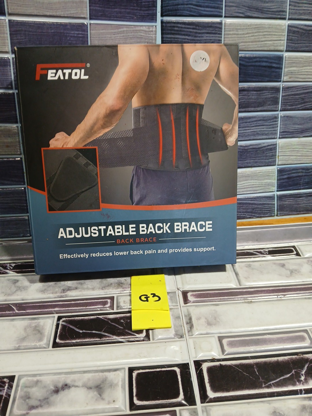 FEATOL Back Brace Support Belt for Men & Women – Lower Back Support Sz L/XL