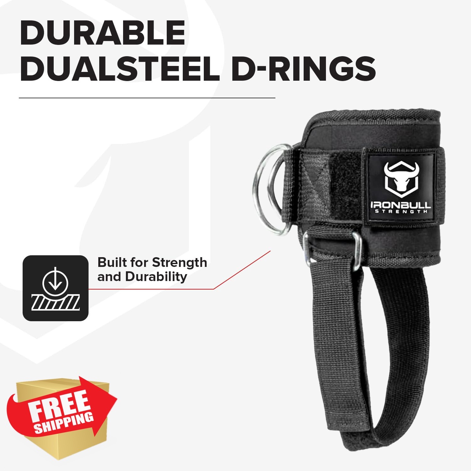 Iron Bull Strength Ankle Strap Black