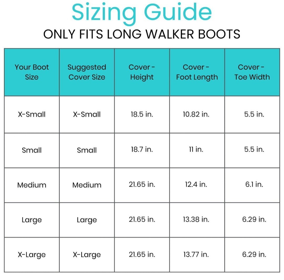 New Vive Walking Boot Cover Waterproof – for Medical Orthopedic Brace & Cast. XS