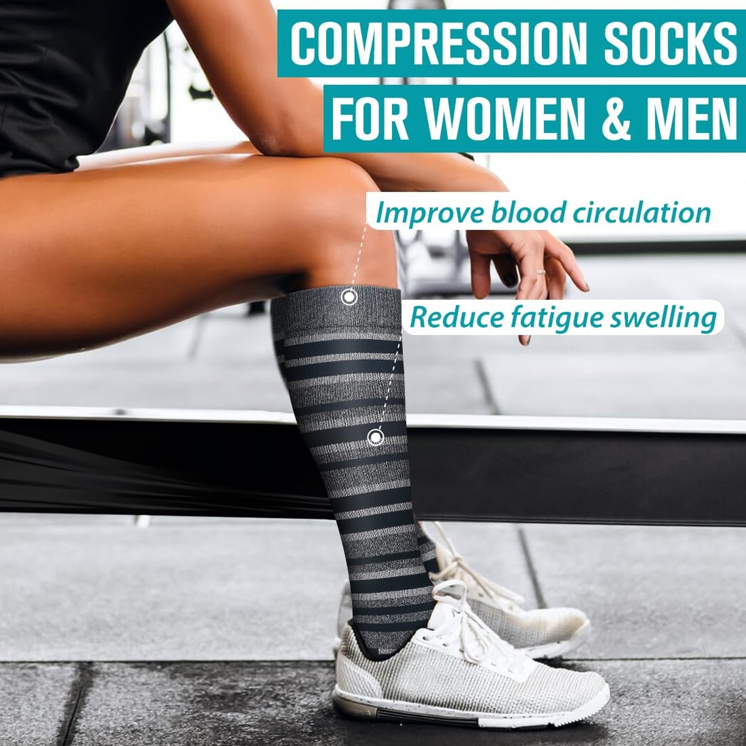 Copper Compression Socks for Women & Men (6 pairs) – Best Support for Nurses,…