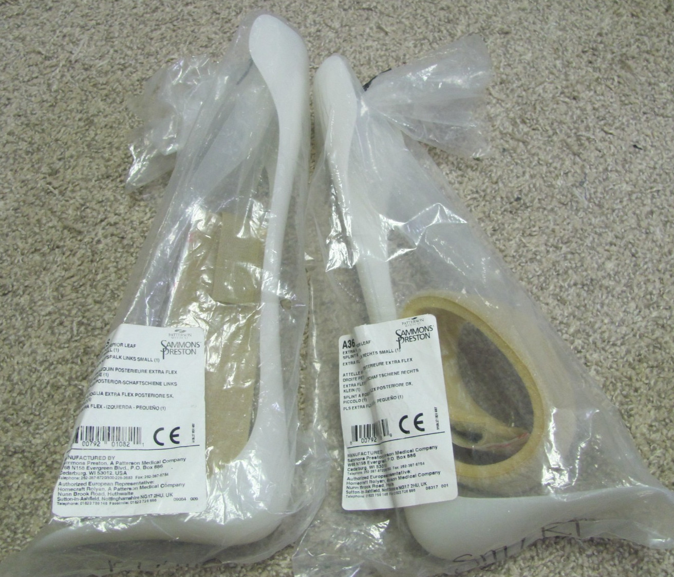 Pair of Extra Flex Posterior Leaf Splint – Size Small – Right & Left (New)
