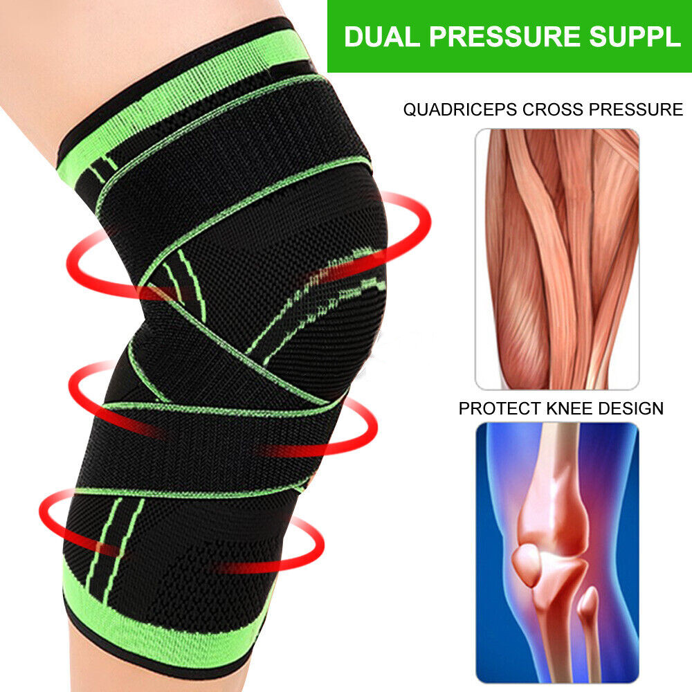 Knee Sleeve Strap Compression Brace Support Joint Pain Arthritis Relief Sports