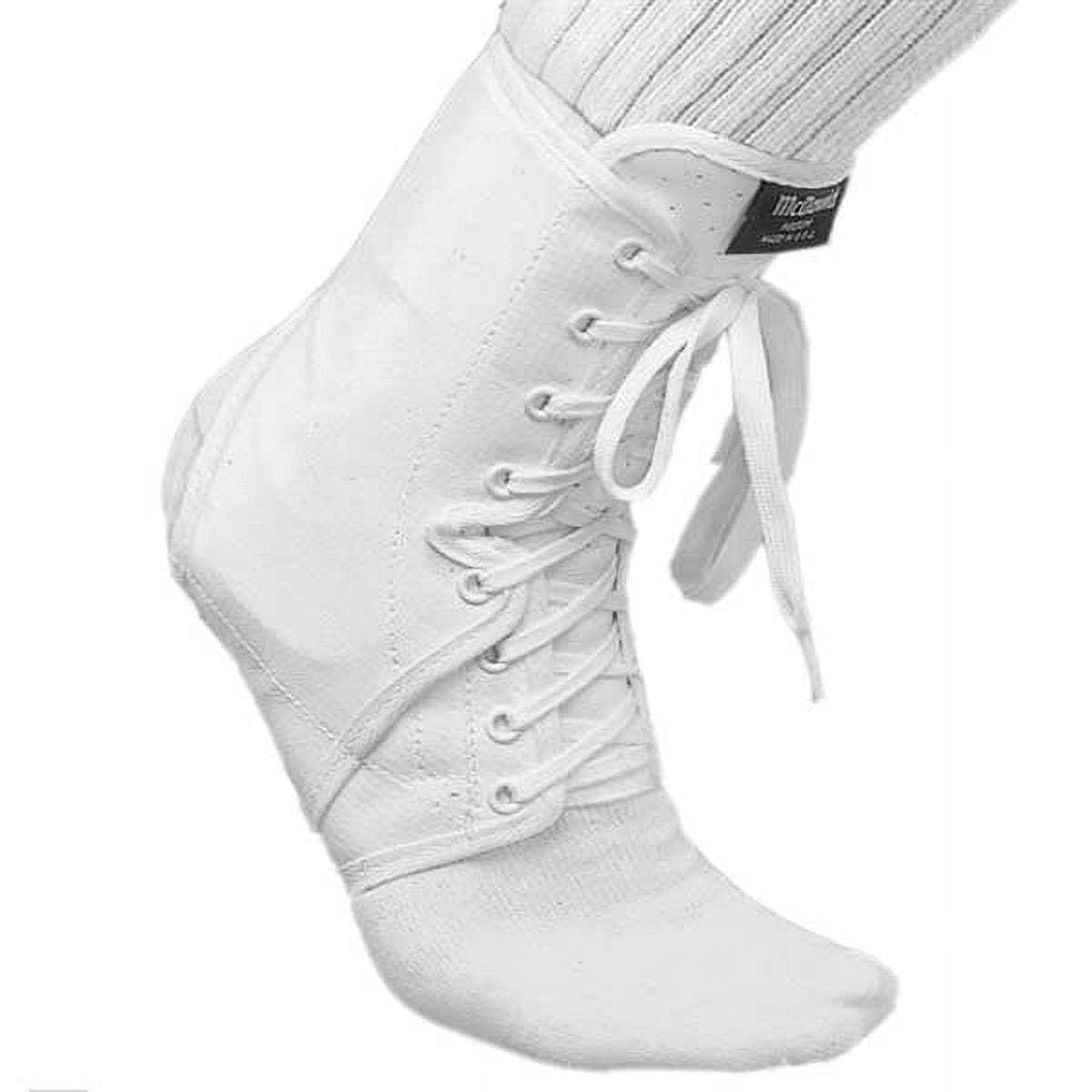 FLA X-Large McDavid Ankle Guard w/Optional Plastic Inserts White