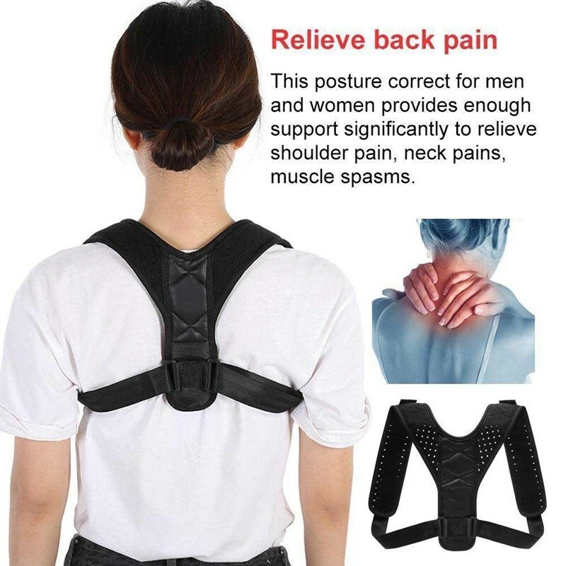 Back Brace Posture Corrector Men Shoulder Neck Pain Upright Belt Women Support