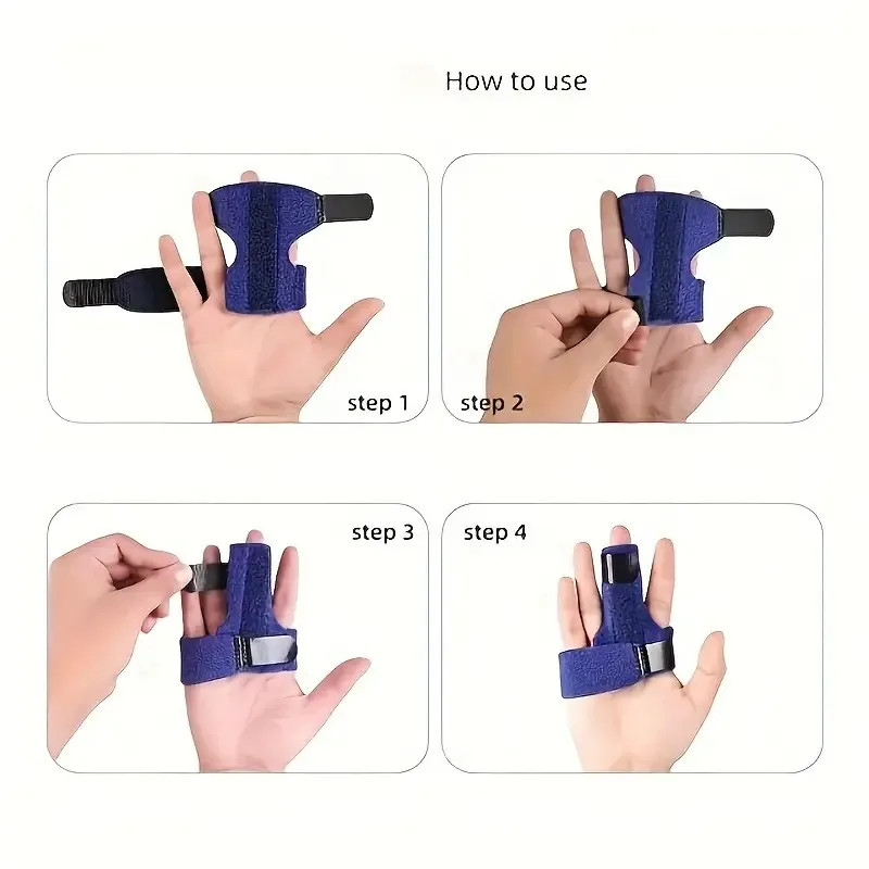 Finger Splint Adjustable Finger Support Brace With Fastening Strap For
