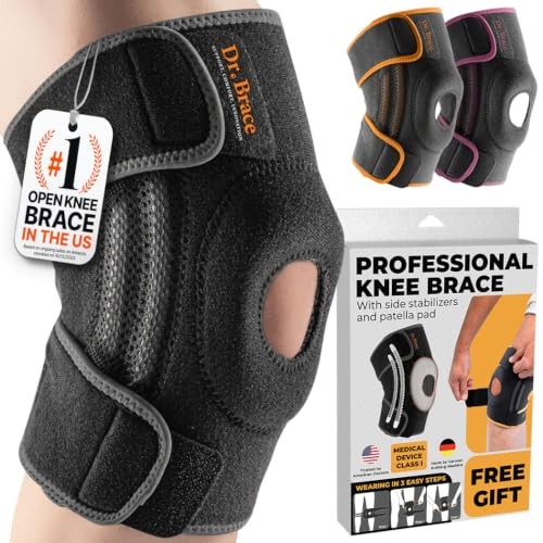 ELITE Knee Brace with Side Stabilizers & Patella Gel Pads for Maximum Knee