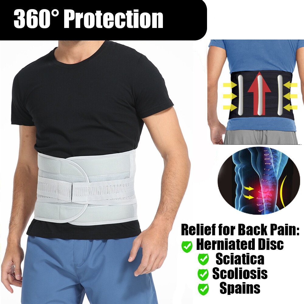 Adjustable Double Pull Lower Back Brace Lumbar Support Belt Sciatica Pain Relief