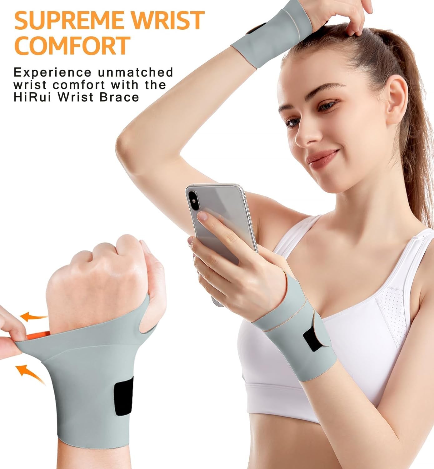 Compression Wrist Straps – One Size, Supportive Brace for Workouts & Daily Use